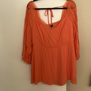 NWT - gauze and lace babydoll top
